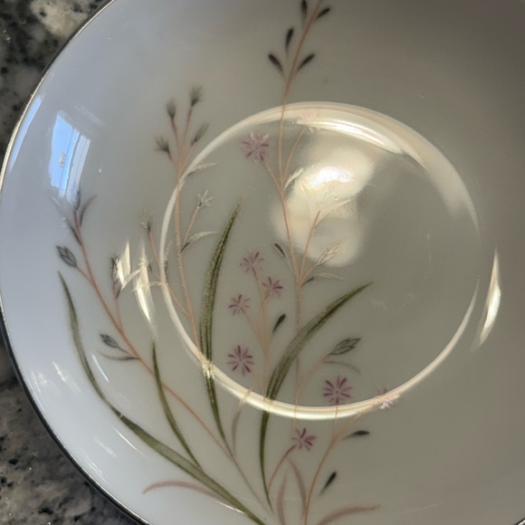 Vintage Eden Fine China Japan 5.5” Bowl Delicate Pink Floral Grasses EUC - Picture 7 of 7
